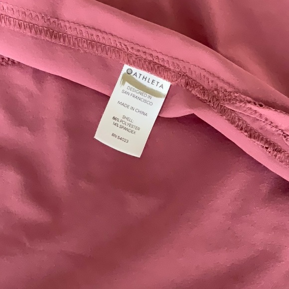 Athleta Tank Sleeveless Top Split seam back Flora Mauve Dusty Rose Medium - Picture 5 of 7